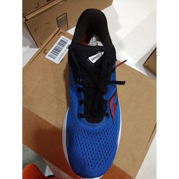 Saucony Men's Ride 16 Sneaker Hydro/Black Size: 10.5